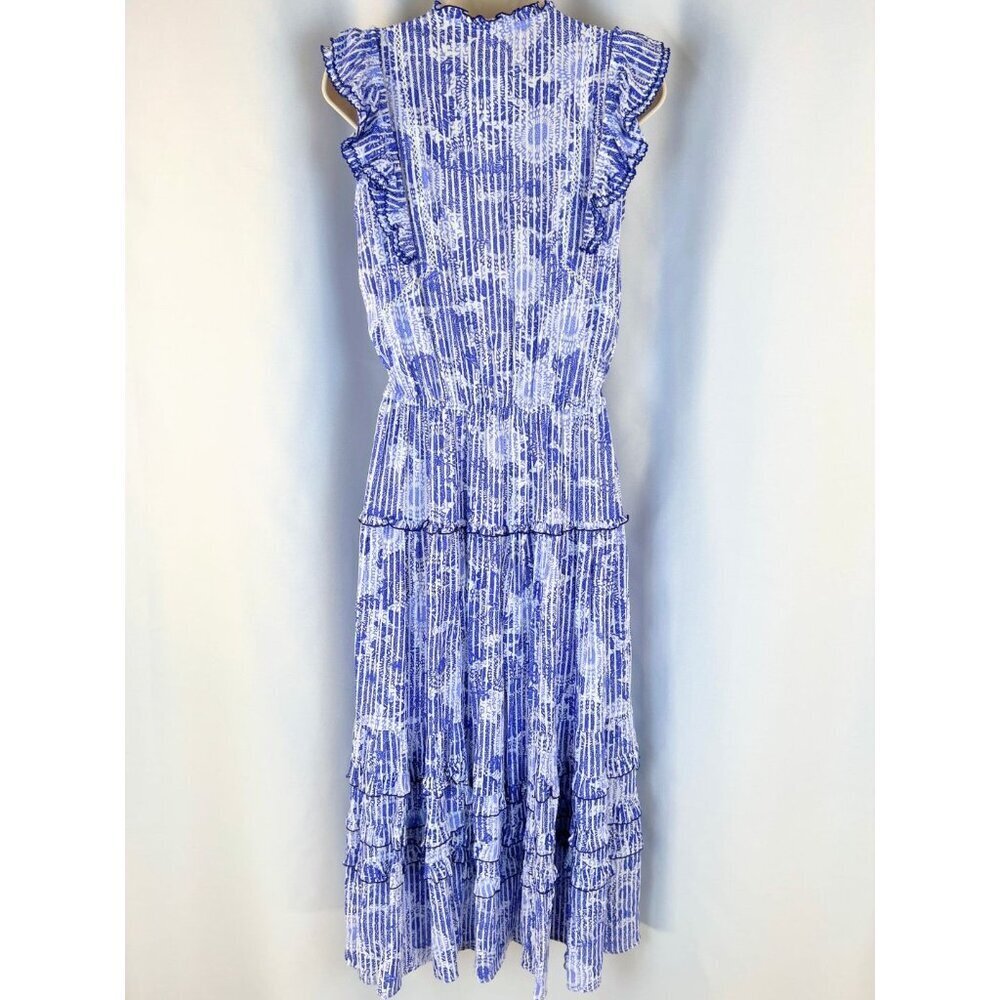 Poupette St Barth Blue Paulina Floral Midi Dress $318 - Picture 4 of 14